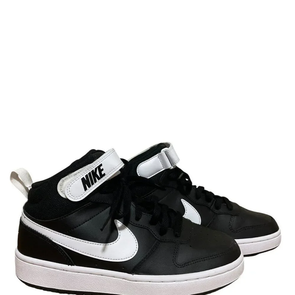 Nike Court Borough Mid 2 Black/White CD7782-010 Youth Sneakers - Size 6Y NIB